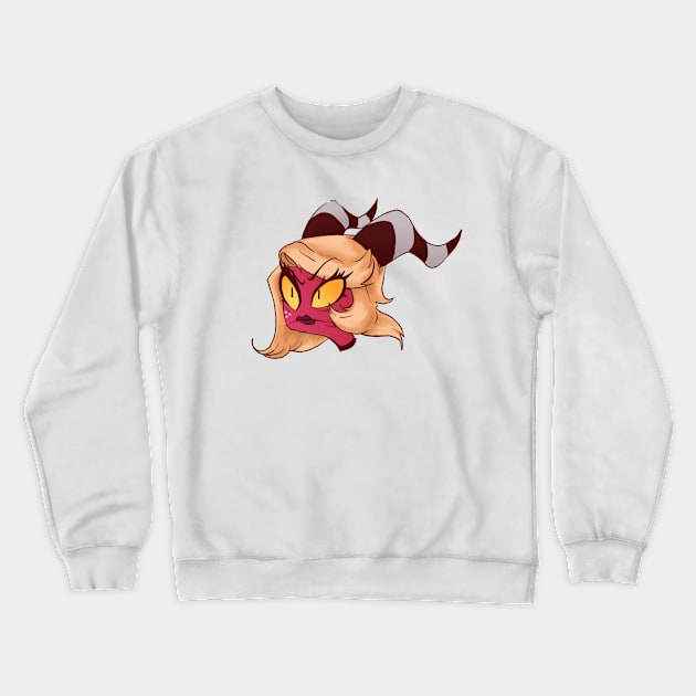 Moxie in Drag - Helluva Boss Moxxie Imp Karen pink Crewneck Sweatshirt by sheehanstudios